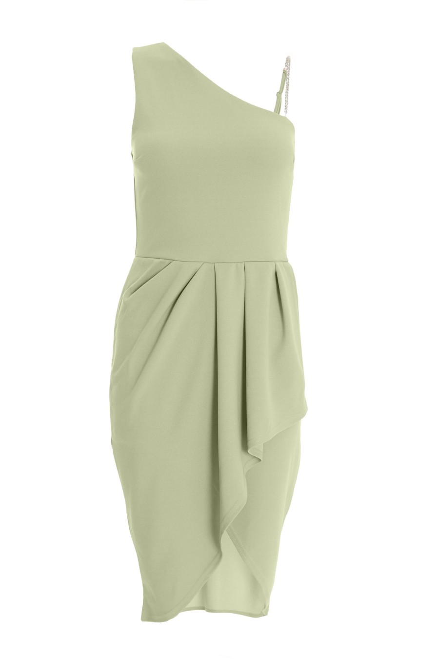 Dresses Quiz  | Petite Diamante Midi Dress Sage